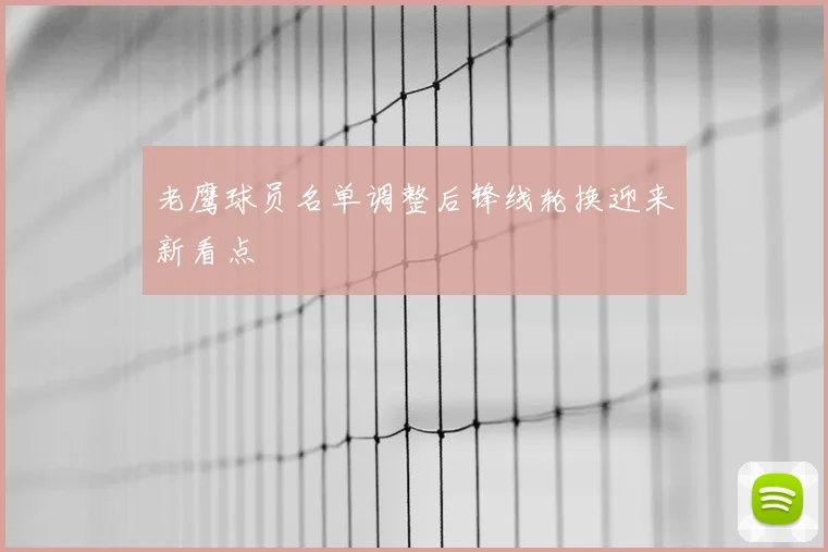 老鹰球员名单调整后锋线轮换迎来新看点
